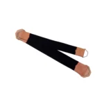 Juego de cincha y sobrecincha de galón negro con tapa de suela natural