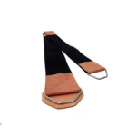 Juego de cincha y sobrecincha de galón negro con tapa de suela natural - Image 2
