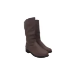 Bota de cuero media caña marrón