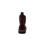 Bota corta con elástico punta cuadrada color tabaco - Image 3