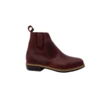 Bota corta con elástico punta cuadrada color tabaco - Image 2