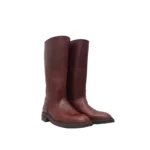 Botas de cuero engrasado caña 3/4 con fondo de suela y goma
