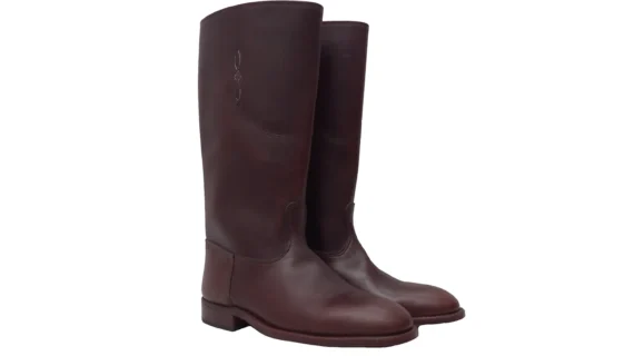 Botas de cuero engrasado caña 3/4 con fondo de suela