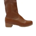 Botas de cuero caña larga blanda fondo de suela - Imagen 9
