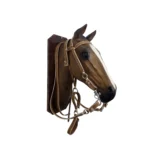 Juego de cabezada, riendas, fiador y maneas de cuero crudo cosidas con hilo - Imagen 3